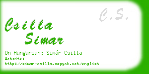 csilla simar business card